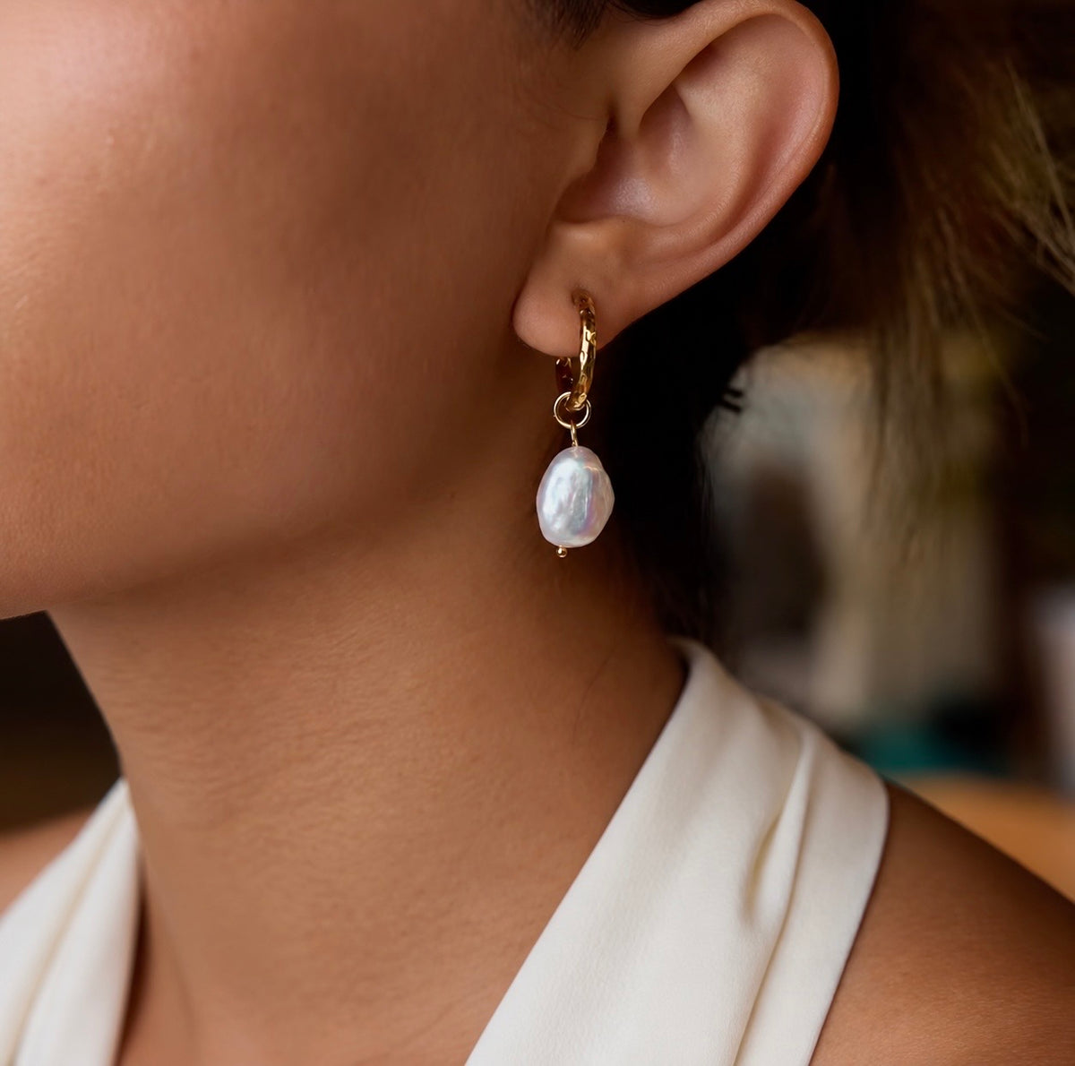 Pearl Radiance Hoops