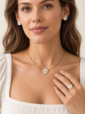 Pearl Blossom Stud Earrings