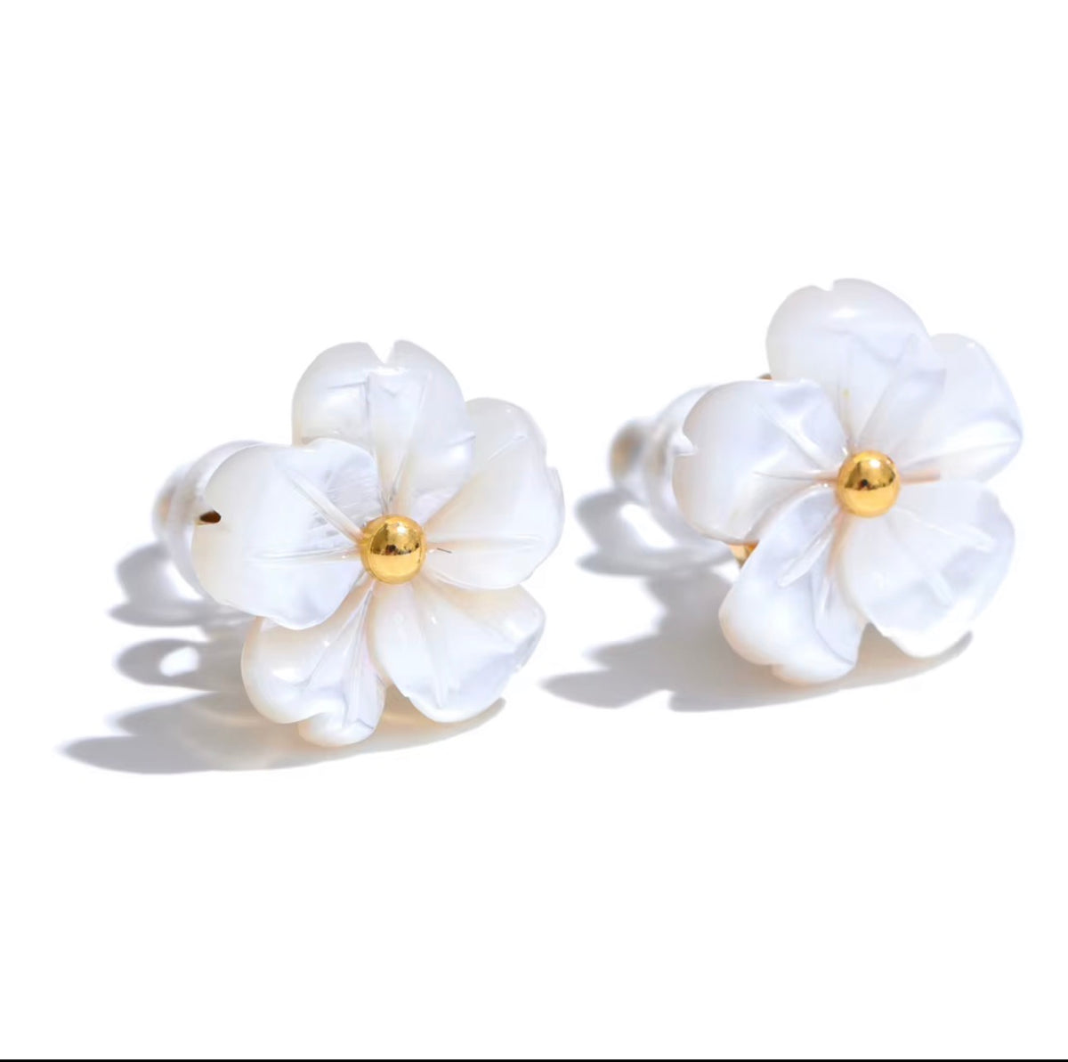 Pearl Blossom Stud Earrings