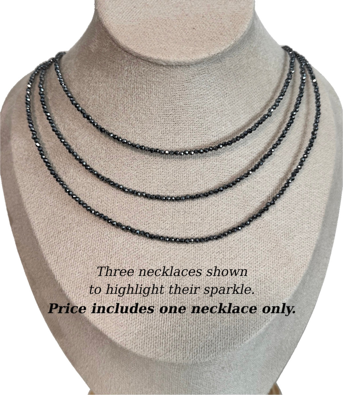 Shimmery Midnight Gray Necklace